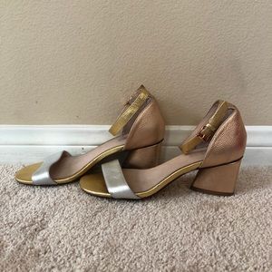 Gold & silver straps Sandal